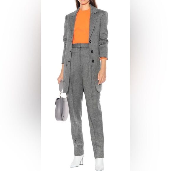 Tibi Herringbone Wool pants NEW with tags Size 0 - Picture 1 of 9